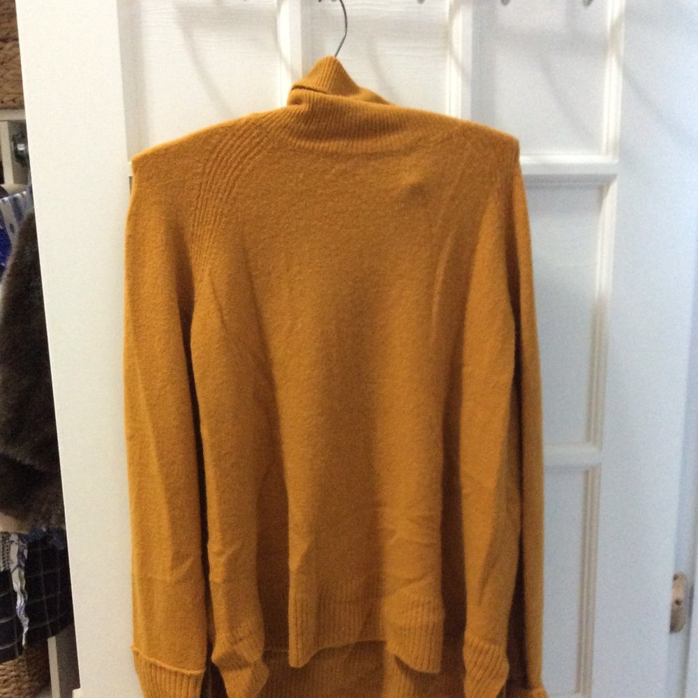 JCrew High Low Wool Sweater in Rust